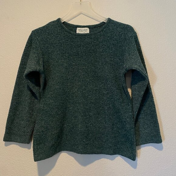 United Colors Of Benetton Sweaters - Vintage United Colors of Benetton Green Wool‎ Blend Sweater Small Italy